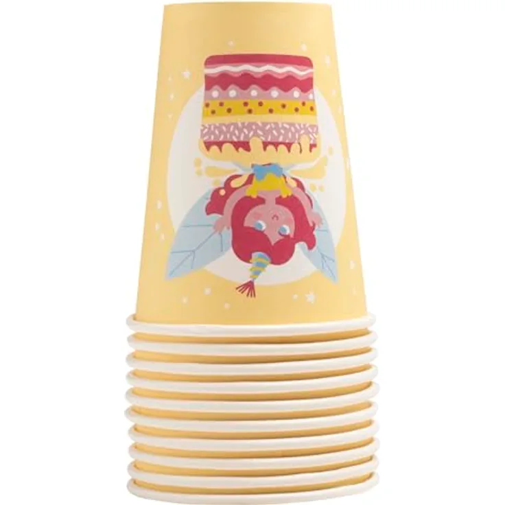 PRO NAPPE Pappbecher - 10 Stück 200 ml - Feen Design, europäische Herstellung, FSC-zertifiziert