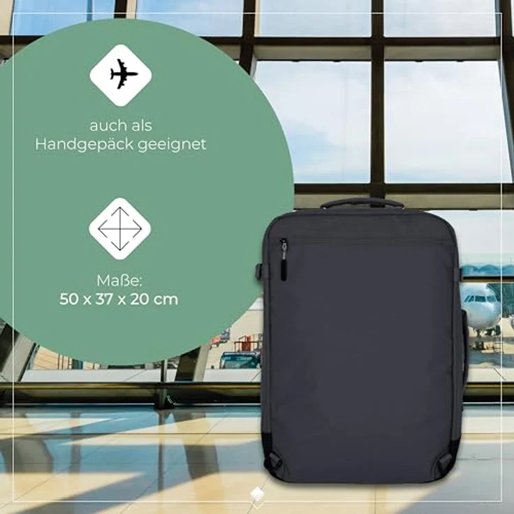 travelite Kick Off Multibag Rucksack 50 cm, schwarz – Bild 7