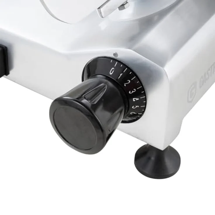 GastroHero Aufschnittmaschine ASM 195 mm, Allesschneider mit variablem Schnittbereich und integriertem Schleifstein – Bild 5
