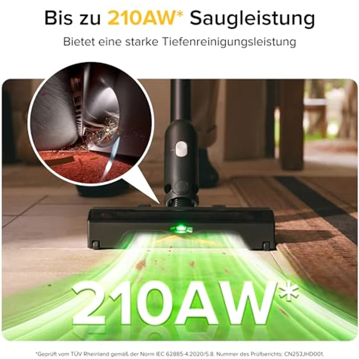 ROBOROCK H60 Ultra, Handstaubsauger mit 210 AW Saugleistung, flexibel, schwarz – Bild 2