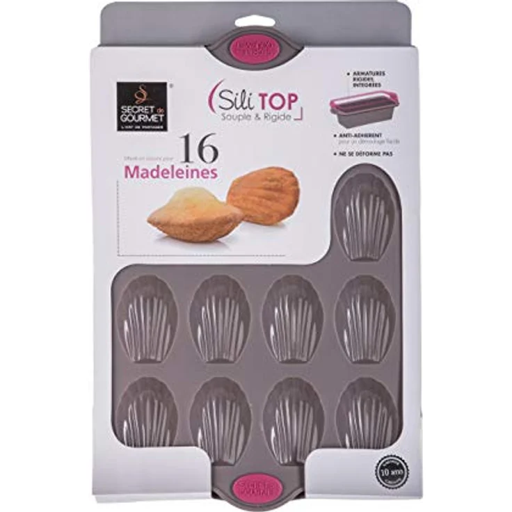 5five Silikonform für 16 Madeleines, hohe Flexibilität, Abmessungen 35,9x24,3x19 cm – Bild 2