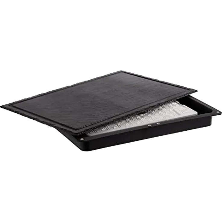 APS 11645 Kühlplatte SLATE, 3-teilig, Naturschieferplatte mit Behälter und 1x Kühlakku, 58,0 x 38,0 x 6,5 cm