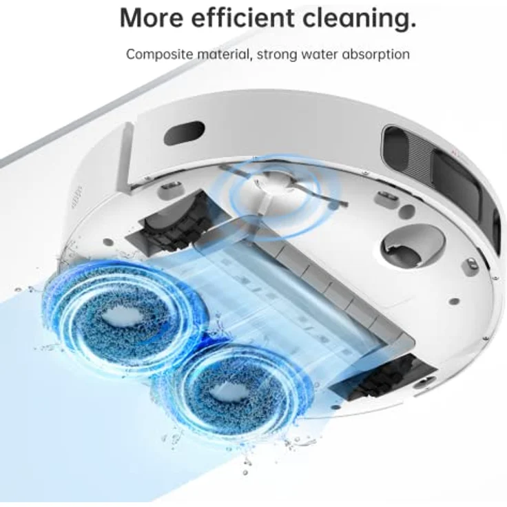 Dreame Ersatzmopptücher ×2 Paare für Dreame L10s Ultra, X40 Ultra Complete, L10 Prime, L20 Ultra, L10s Pro Ultra, L10s Plus, L10s Pro Gen2 bis zu 180 U/min, konstanter Druck, Bodenreinigung – Bild 5