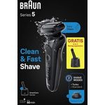 Braun Elektrorasierer Series 5 52-N7200cc, Reinigungsstation, Nass- &Trockenrasur, Turbo- & Standard-Modus, mit Reinigungsstation