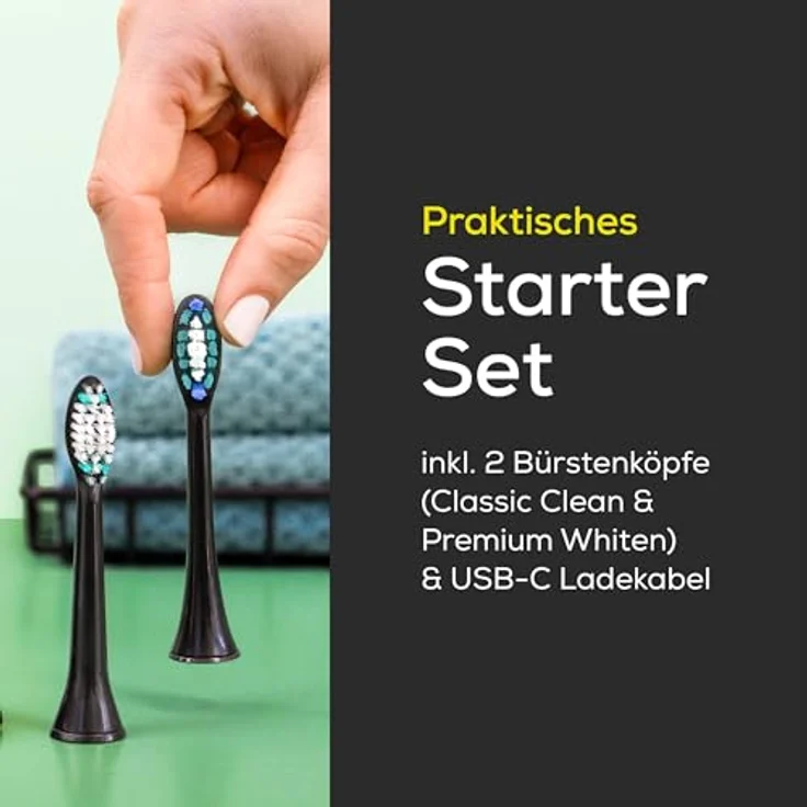 Beurer SC 30 Green Planet Jet Black, Schallzahnbürste mit 80.000 Schwingungen, 4 Reinigungsprogrammen und USB-C Ladekabel – Bild 6