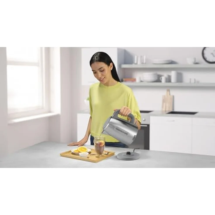 Braun Wasserkocher PurShine WK1500GY, Elektrischer Wasserkocher mit 360° drehbarem Sockel, Wasserstandsanzeige und automatischer Abschaltfunktion, 1,7L Fassungsvermögen, 2200 W, Grau – Bild 4