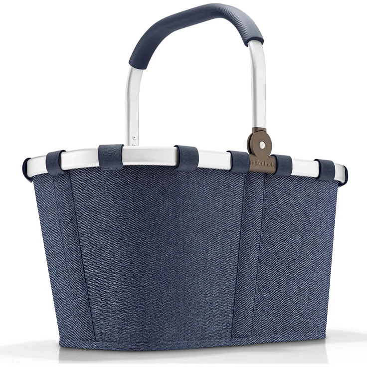 reisenthel, Einkaufshilfe, Einkaufskorb Carrybag Herringbone Dark Blue, Blau – Bild 1