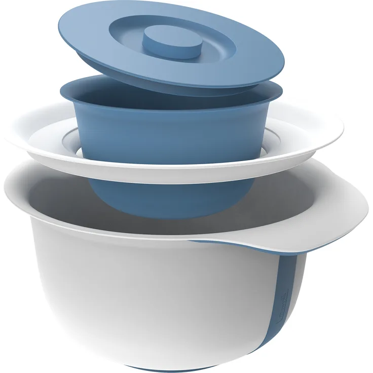 Rotho Rührschüssel 4 l FRESH, Ergonomisch mit praktischem Griff, Mistletoe grün