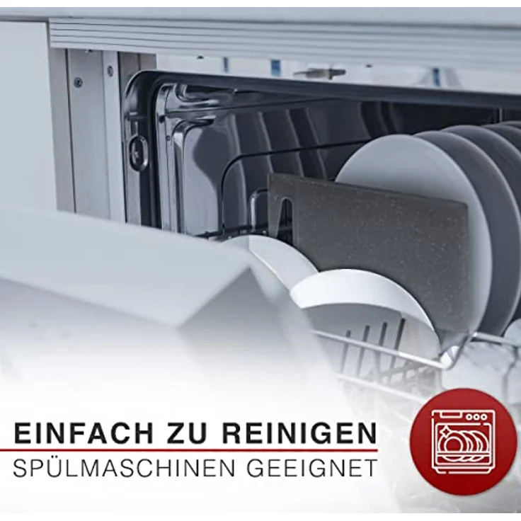 Classbach 3er Schneidebrett-Set Kunststoff, Spülmaschinen geeignet, Küchenschneidebrett mit Saftrinne BPA frei aus Kunststoff, Schneidebrettchen, lebensmittelecht, hellgrau, C-SB 4012 K – Bild 2