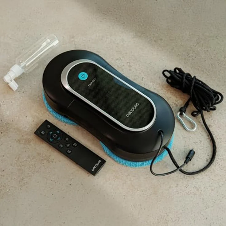 Cecotec Conga Windroid 1090, Fensterputzroboter mit doppeltem Sprühmechanismus und App-Steuerung, Schwarz – Bild 3