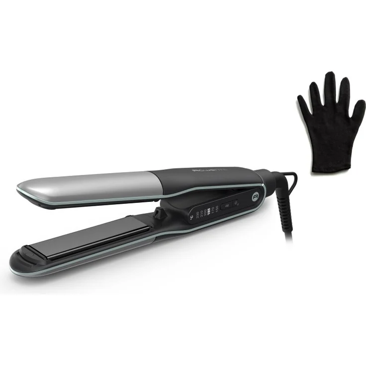 Rowenta Thermostyle SF7120E0, Glätteisen mit Temperaturregulation, Titanbeschichtung und Ionen-Funktion, inklusive schützenden Thermohandschuhen