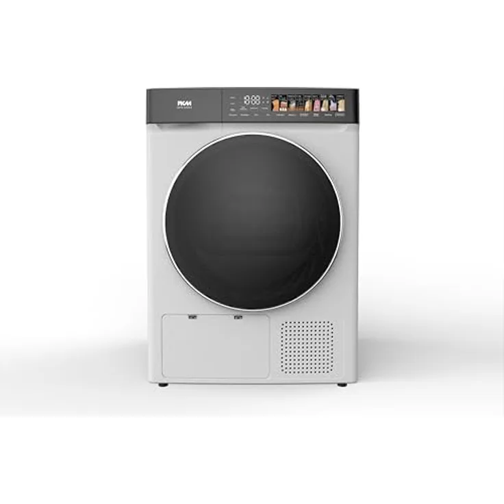 PKM WPT9-12TCET Wärmepumpentrockner, 9 kg, Touchdisplay, 12 Programme, Weiß mit schwarzer Tür