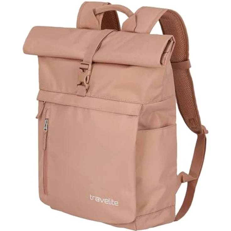 travelite BASICS Rollup Rucksack, Arbeitsrucksack mit gepolstertem Laptopfach bis 15,6 Zoll, atmungsaktive Rückwand, vielseitig einsetzbar in Trendfarben – Bild 4