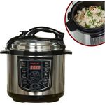 Starlyf Reiskocher Pressure Cooker, 800 W, Multikocher, 8 Programme, Antihaftbeschichtung, Edelstahl/schwarz