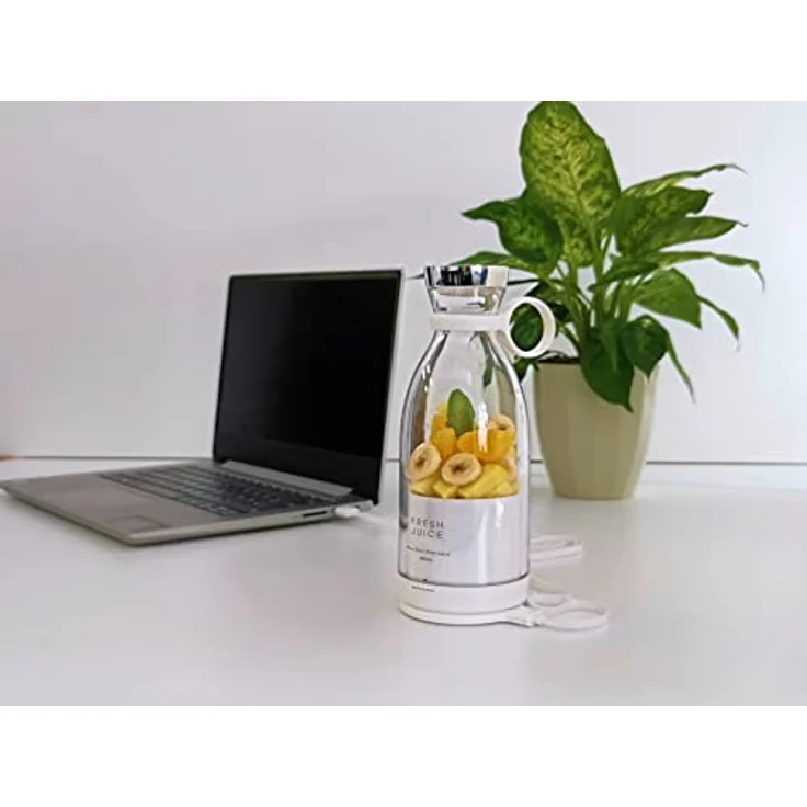 vitaliano Mixer Smoothie Maker to go, 350 ml, deutsche Anleitung, kabellos tragbar in Flaschenform & USB Ladestation für frische Smoothies, Babynahrung beim Picknick, Sport, Urlaub oder im Büro – Bild 3