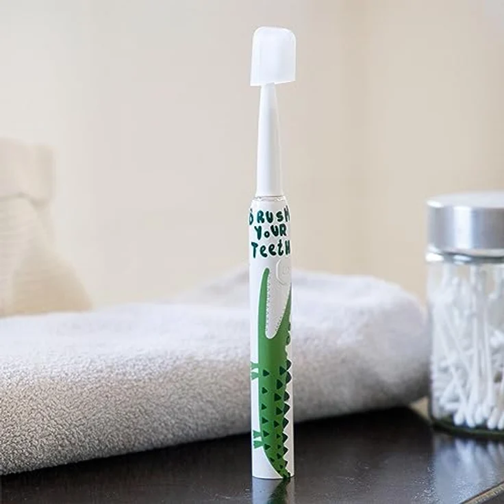 innoGIO Giosonic Crocodile Schallzahnbürste für Kinder, Durchsichtig, Unterhaltsames Design, Schutz vor Karies – Bild 2