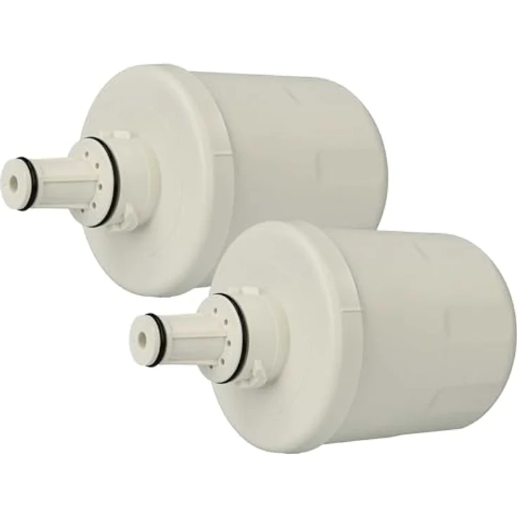 VHBW 2x Wasserfilter Filterkartusche kompatibel mit Samsung RS21KPSV1, RS21KNSM, RS21KPSM, RS21KGRS1, RS21KLSN, RS21KGNS, RS21KCSM, Aktivkohle, weiß, Filterleistung 1892 l – Bild 1