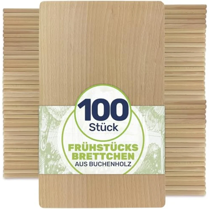 Gravidus 100 Frühstücksbrettchen eckig Holz Buche 22x12x1 cm – Bild 2