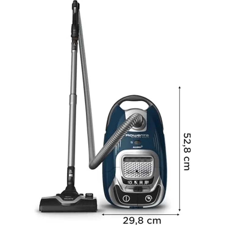 Rowenta RO7451 Silence Force Effitech Bodenstaubsauger mit Beutel | extrem leise mit 57 dB(A) | effizienter Motor | Dunkelblau – Bild 4
