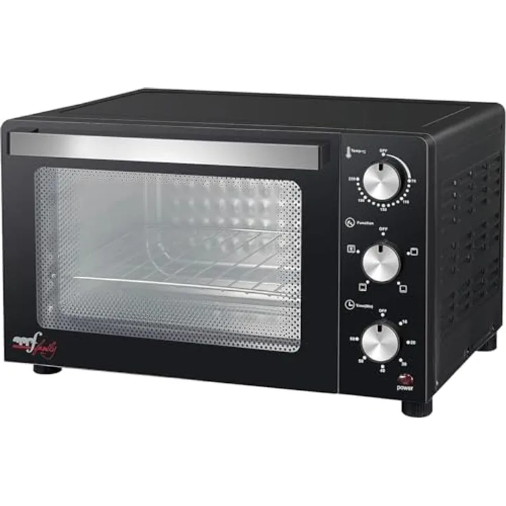Melchioni Devil 32 32 L 1500 W Nero, Minibackofen mit Umluft-Funktion
