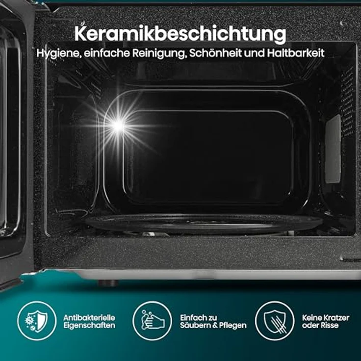 Hisense Mikrowelle H23MOBS4HI, Mikrowelle, 23 l, Schwarz, INVERTER-Technologie, 900 W, 10 Leistungsstufen – Bild 7