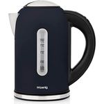H.Koenig BOE56 Elektrischer Wasserkocher, 2200 W, Kapazität 1,7 l, Basis 360 Grad, Dunkelblau, LCD.