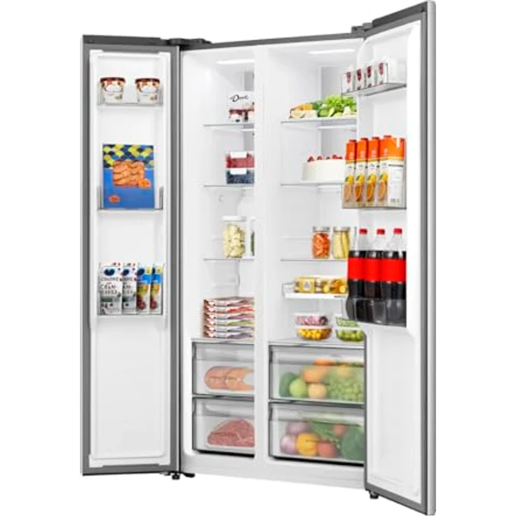 Hisense RS3P538NAIE, Freistehender Side-by-Side Kühlschrank aus Edelstahl, 527 l, No Frost, 39 dB – Bild 5