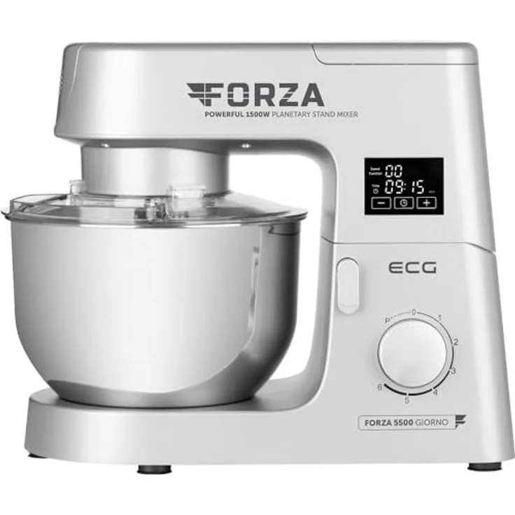 ECG FORZA 5500 Giorno Argento, Küchenmaschine, Silber – Bild 2