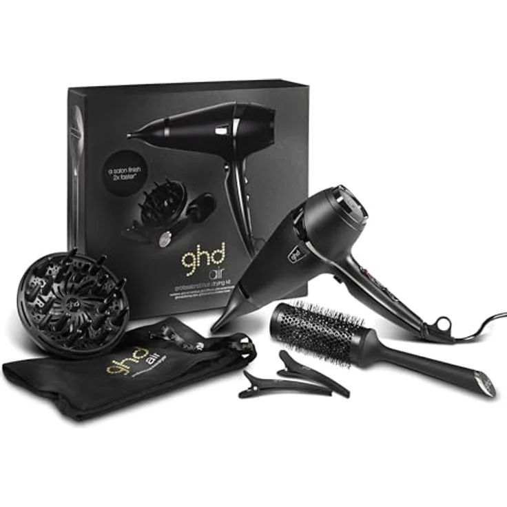 ghd air hair drying kit, professioneller Haartrockner mit 2.100 Watt AC Motor, Diffusor, Bürste, Clips und Aufbewahrungstasche – Bild 2