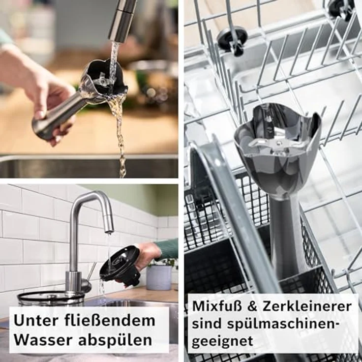 Bosch Hausgeräte Series 6 MSM6M830, Stabmixer mit 1200 Watt, Edelstahl-Gehäuse, Quattro-Blade System Pro, Silber – Bild 9