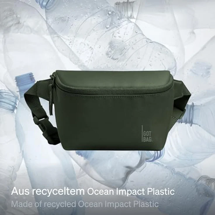 Got Bag Gürteltasche 17 cm, 100% PET in Algenfarbe, kompakte Umhängetasche – Bild 2