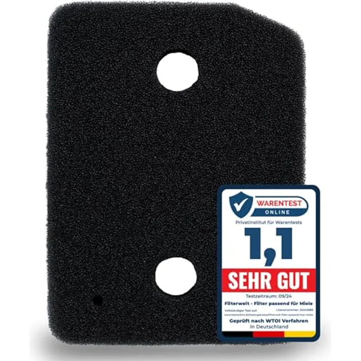 Filterwelt Filter kompatibel mit Miele T1 9164761, Schwammfilter für Wärmepumpentrockner, Fein-Grob, 207 x 157 x 30mm, Kondenstrockner Fusselfilter
