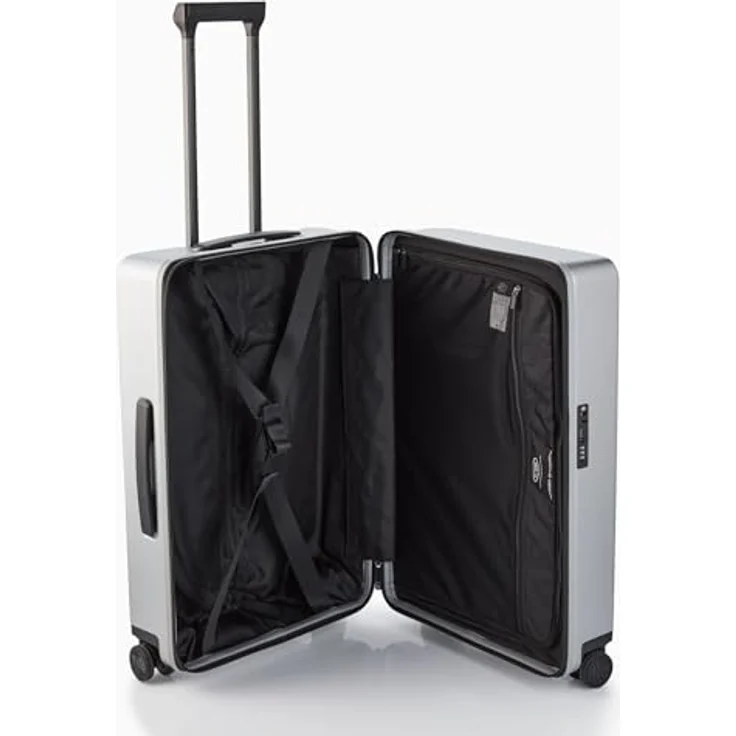 Bric's Porsche Design Voyager 68,6 cm Spinner, Silbergrau, mit doppelstöckiger Innenseite, TSA-Zahlenschloss und Silent Run Rädern – Bild 3