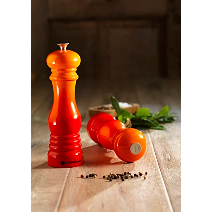 Le Creuset Pfeffermühle, ABS-Kunststoff, 6,2 x 6,2 x 20,8 cm, Keramik-Mahlwerk, Ofenrot – Bild 6