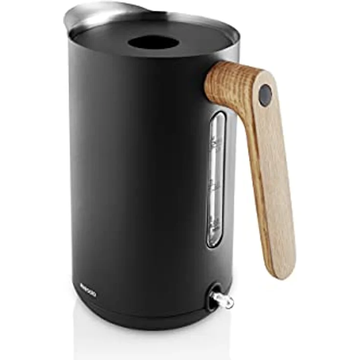 Eva Solo Wasserkocher Nordic Kitchen, 2200W, 1500 ml, kabellos, Edelstahl und Kunststoff, mit Eichen­holzgriff, schwarz – Bild 3