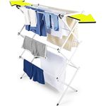 EASYmaxx Teleskop Wäscheständer 800, Wäscheturm mit 8 m Trockenlänge, faltbar und platzsparend, Standtrockner in klein und schmal, leicht klappbar, robust aus pulverbeschichtetem Stahl, ideal für kleine Haushalte