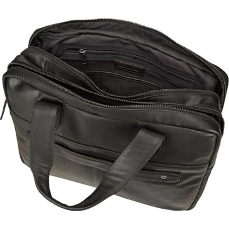 Greenburry Fiorentina Aktentasche, Leder mit Laptopfach für bis zu 40 cm, Schwarz – Bild 5