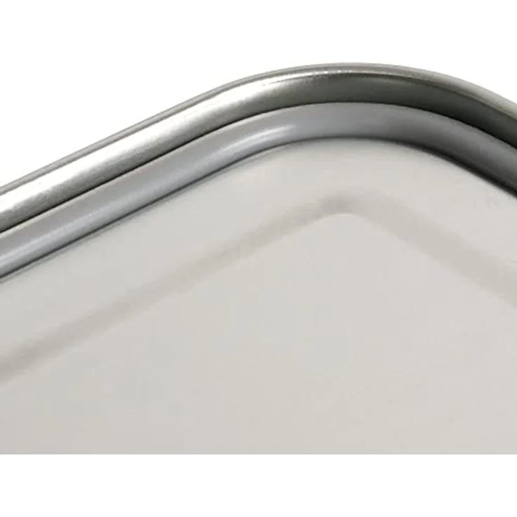 Wenco Premium Lunchbox aus Edelstahl, Mit 2 Fächern, Brotdose mit 800 ml Fassungsvermögen (650 ml Netto-Inhalt), Wasserdicht, Spülmaschinengeeignet, inkl. Ersatz-Silikonring, 15 x 11,3 x 5 cm, Silber – Bild 4
