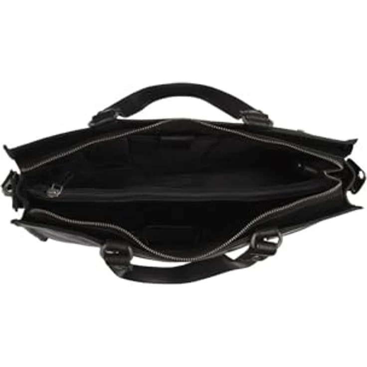 The Chesterfield Brand Manly Schultertasche, 100% Leder mit Laptopfach, schwarz, 40 cm x 11 cm x 30 cm – Bild 5
