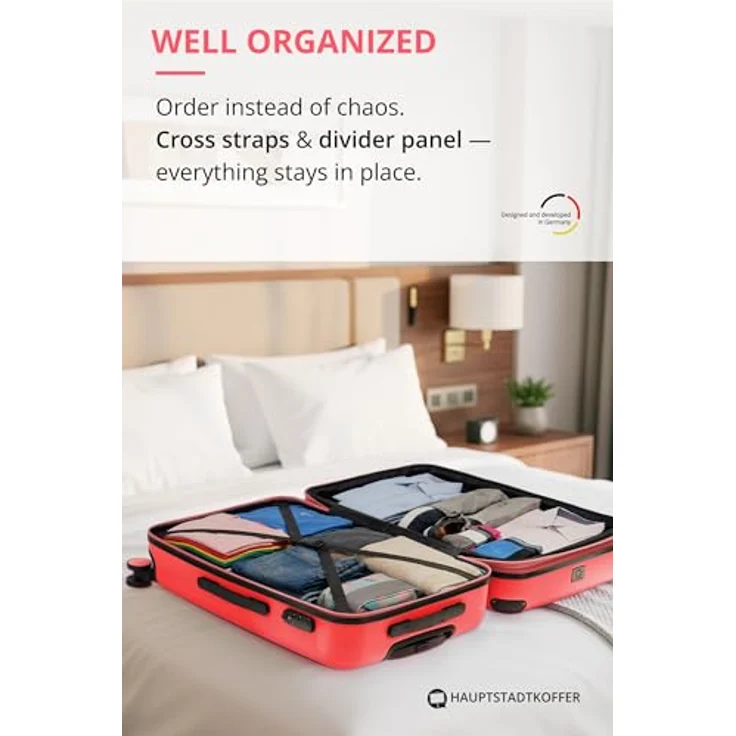 Hauptstadtkoffer Spree Mittelgroßer Koffer Hartschale Trolley, 65 cm, TSA, 74 Liter, korall – Bild 7