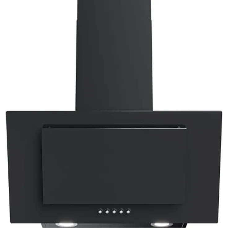 HEINRICHS Dunstabzugshaube, 60cm Abluft/Umluft-Dunstabzugshaube, 300m³/h Saugkraft, LED Beleuchtung, Schwarz