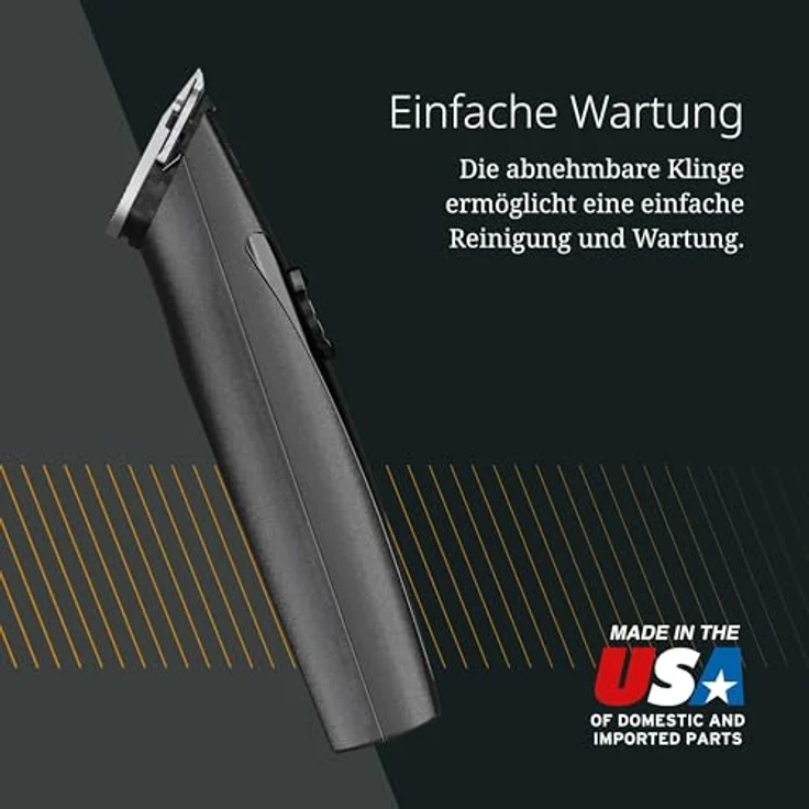 Wahl T-Cut Cordless Hair Trimmer - Leistungsstarker Trimmer mit hautnaher T-Klinge, schwarz – Bild 6
