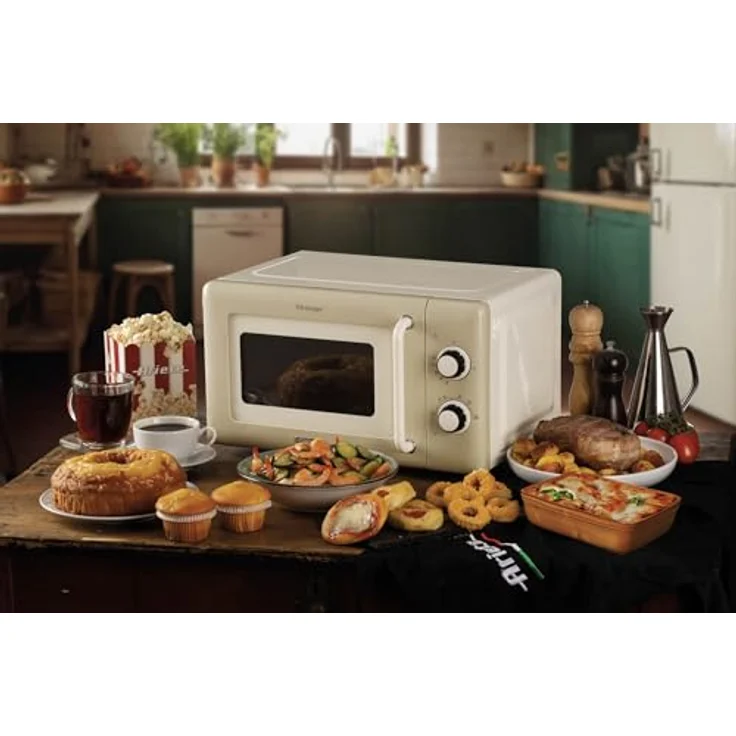Ariete Mikrowelle Vintage 20 Liter, 3-in-1 mit 800 Watt, Pastellfarbe, 30-Minuten-Timer – Bild 6