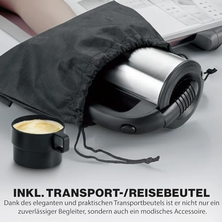 Clatronic WKR 3624 Reise-Wasserkocher, inox-schwarz – Bild 6