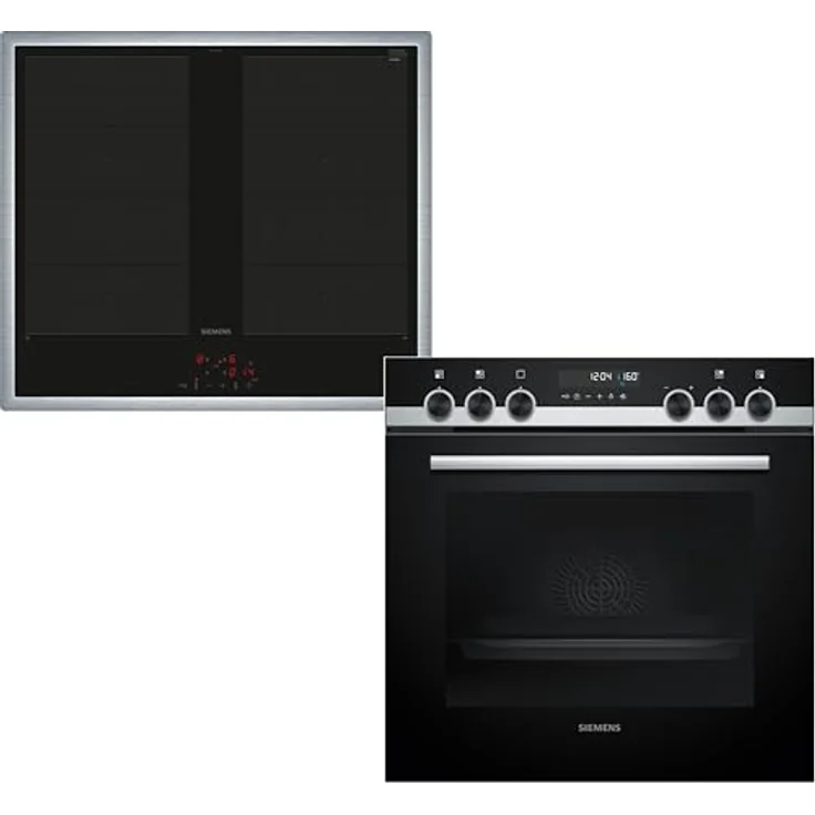 Siemens iQ500 Einbauherd Set PQ521VA2ZM, Induktionskochfeld 60 x 60 cm mit 9 Heizarten, A+ Energieeffizienz, Edelstahl Design, activeClean Selbstreinigung – Bild 1