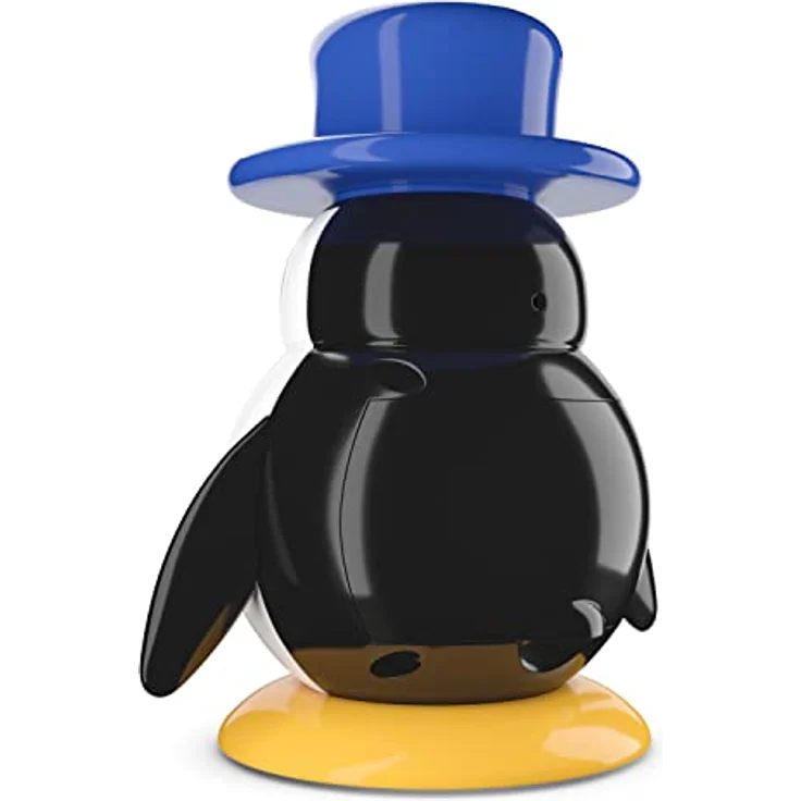 Mebus Kinderwecker 26514, Analoger Wecker mit Quarzuhrwerk, Pinguin-Motiv, Hintergrundbeleuchtung in Blau, Snooze-Funktion, Leuchtzeiger – Bild 2