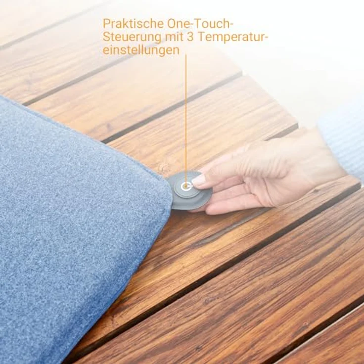 Medisana Heizkissen OL 650 Outdoor Heat Pad mit 3 Temperatureinstellungen, blau (40 cm) – Bild 5