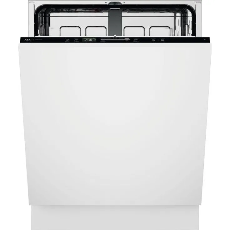 AEG Series 7000 GI7200B1SG, Voll integrierter Geschirrspüler mit 13 Maßgedecken, 8,4 L Wasserverbrauch, Schwarz und Weiß, Touch-Bedienung mit LED Display