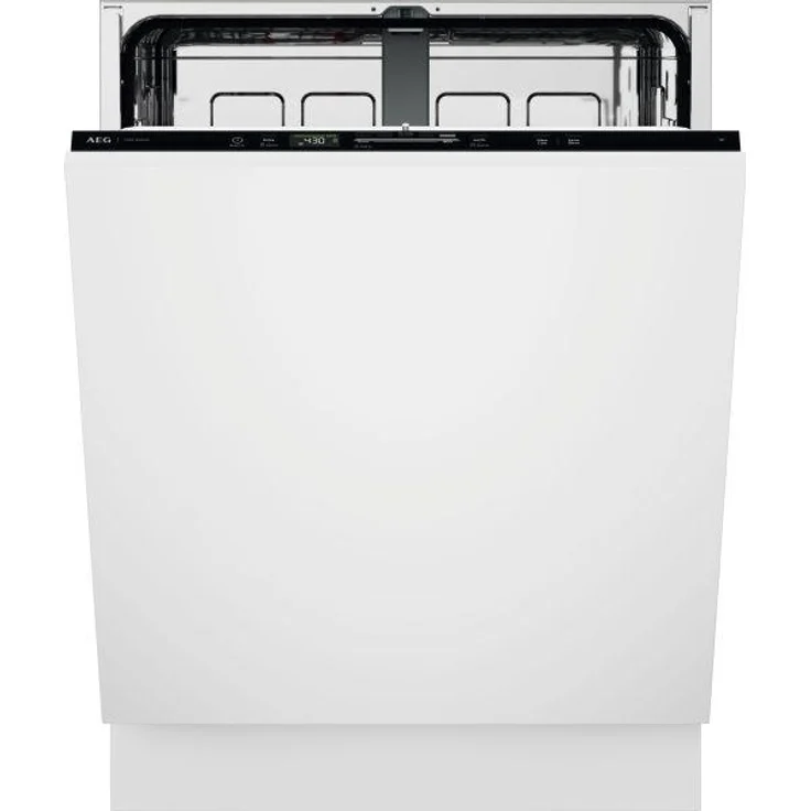 AEG Series 7000 GI7200B1SG, Voll integrierter Geschirrspüler mit 13 Maßgedecken, 8,4 L Wasserverbrauch, Schwarz und Weiß, Touch-Bedienung mit LED Display
