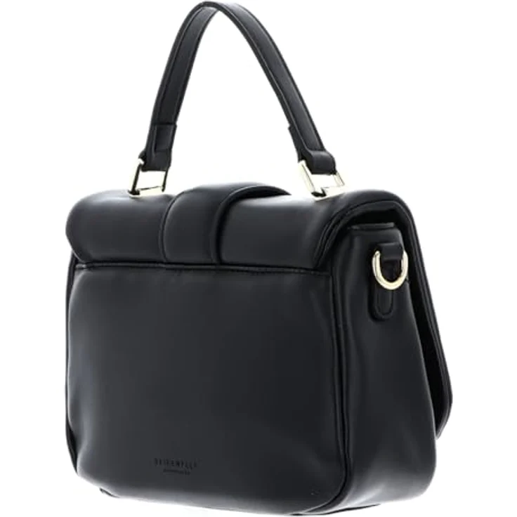 Seidenfelt Dalarna Umhängetasche, 24 cm, aus 100% Polyurethan, schwarz, 24 x 8 x 17 cm – Bild 4